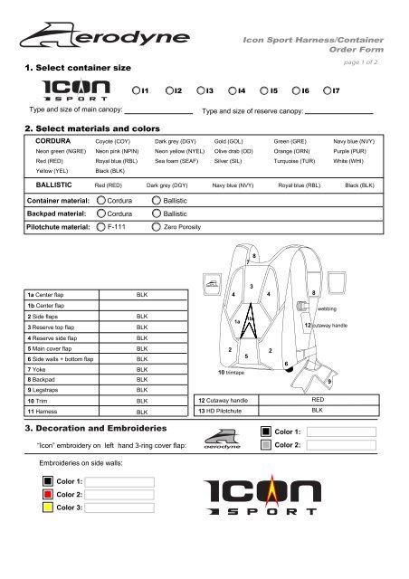 452x640 Icon Sport Order Form