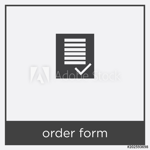 500x500 Order Form Icon Isolated On White Background