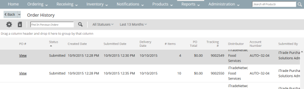 600x177 Order History Report