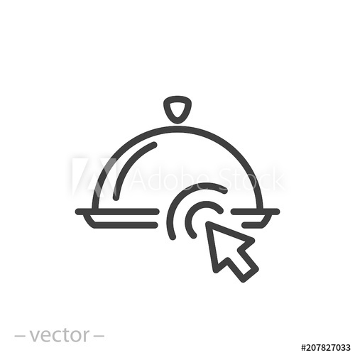 500x500 Online Order Food Delivery Icon Vector
