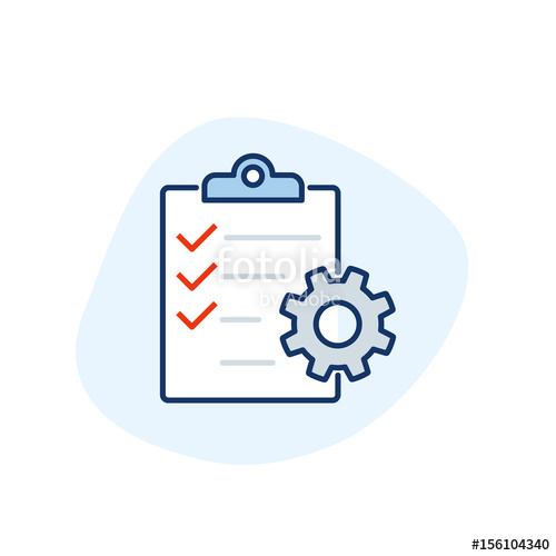 500x500 Vector Order Management Line Icon Stock Image And Royalty Free