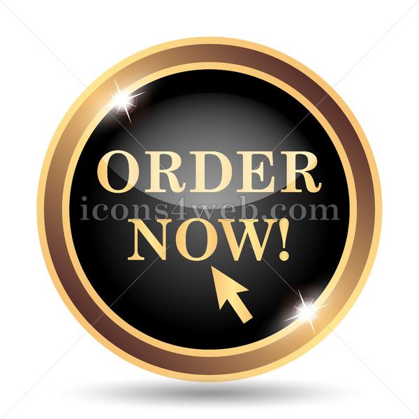 600x600 Order Now Gold Icon Golden Icons Icon Design, Royalty Free