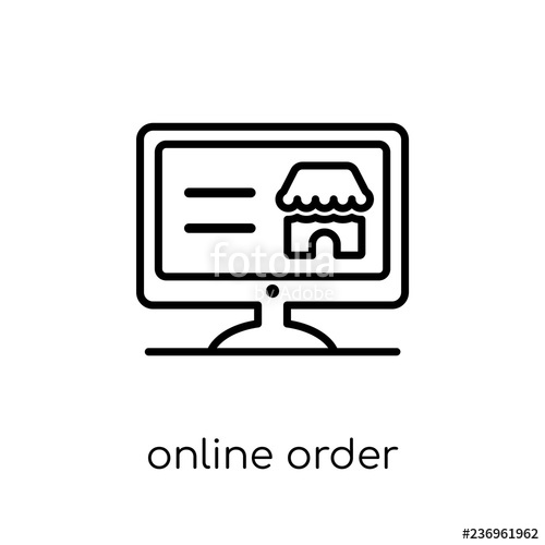 500x500 Online Order Icon From Ecommerce Collection Stock Image