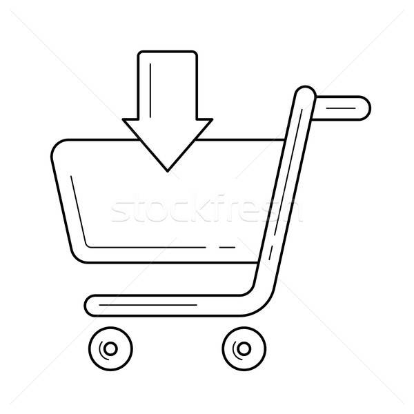 600x600 Online Shop Order Line Icon Vector Illustration Andrei Krauchuk