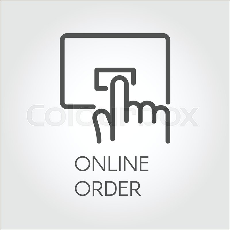 800x800 Line Icon For Online Orders And Stock Vector Colourbox