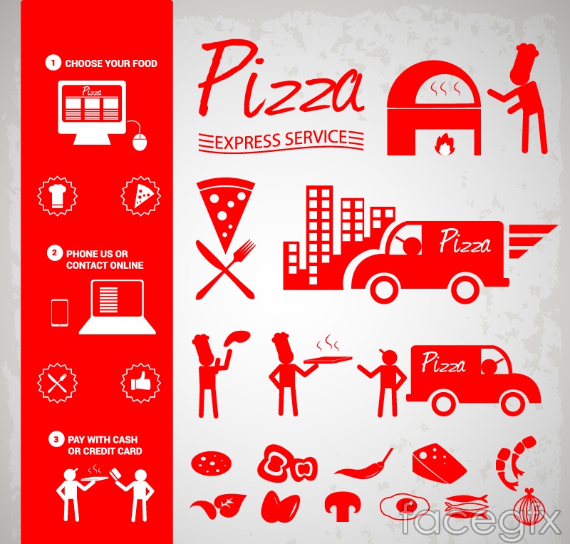 800x763 Order Your Pizza Online Element Icon Vector Over Millions