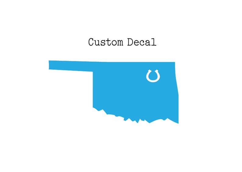 794x567 State Decal With Icon Oregon Mountains Arizona Cactus Texas Etsy