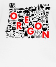 190x228 Classic Retro Oregon Icon State Pride Distressed Women's Scoop