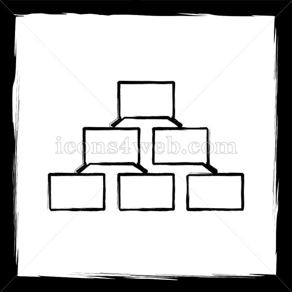 600x600 Organizational Chart Sketch Icon