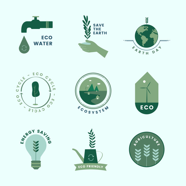 626x626 Set Of Organic And Go Green Icons Vector Free Download