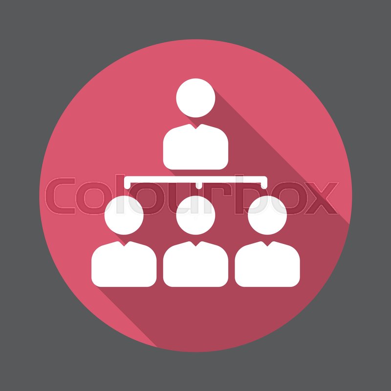 800x800 Manager, Organization Chart Flat Icon Stock Vector Colourbox