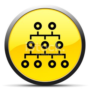 300x300 Organization Chart Icon On A Round Premium Clipart