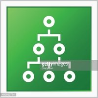 200x200 Organization Chart Icon On A Square Flat Series Stock Vectors