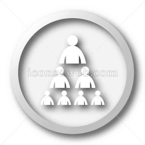 600x600 Organizational Chart With People White Icon, White Button