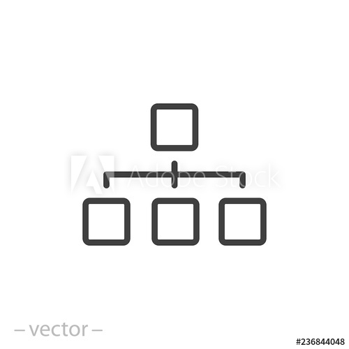 500x500 Organization Chart Icon Vector