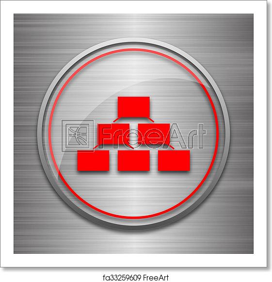 561x581 Free Art Print Of Organizational Chart Icon Organizational Chart