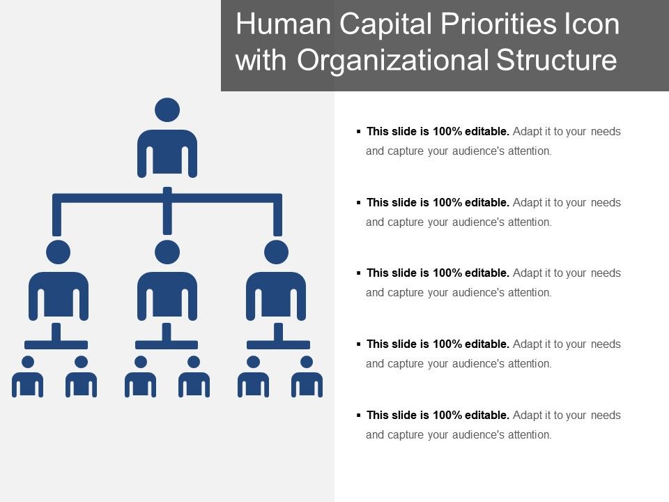 960x720 Human Capital Priorities Icon With Organizational Structure