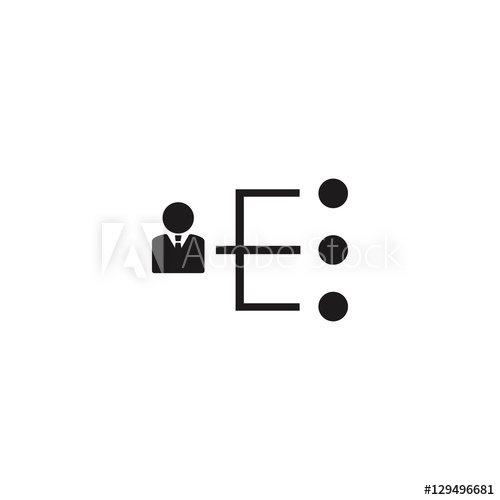 500x500 Organization Structure Icon Vector