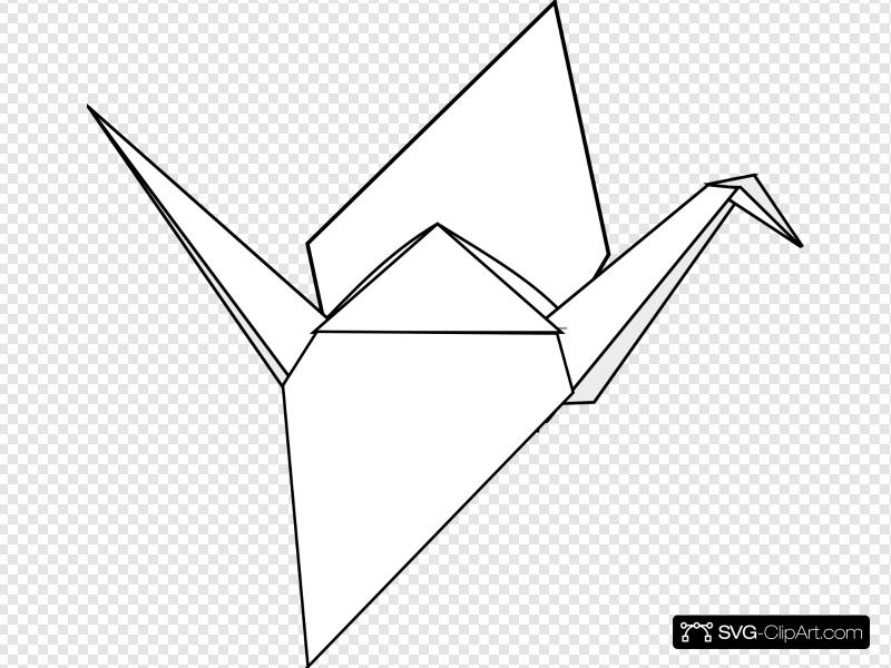 800x600 Origami Crane Clip Art, Icon