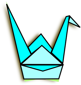 282x297 Blue Origami Crane Png, Clip Art For Web