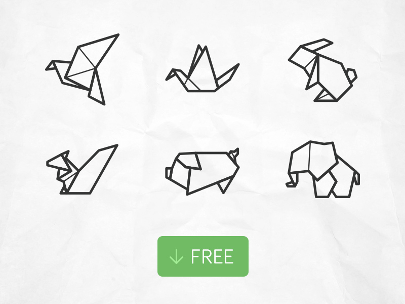 800x600 Free Origami Animal Icons Free Icon Packs Ui Download