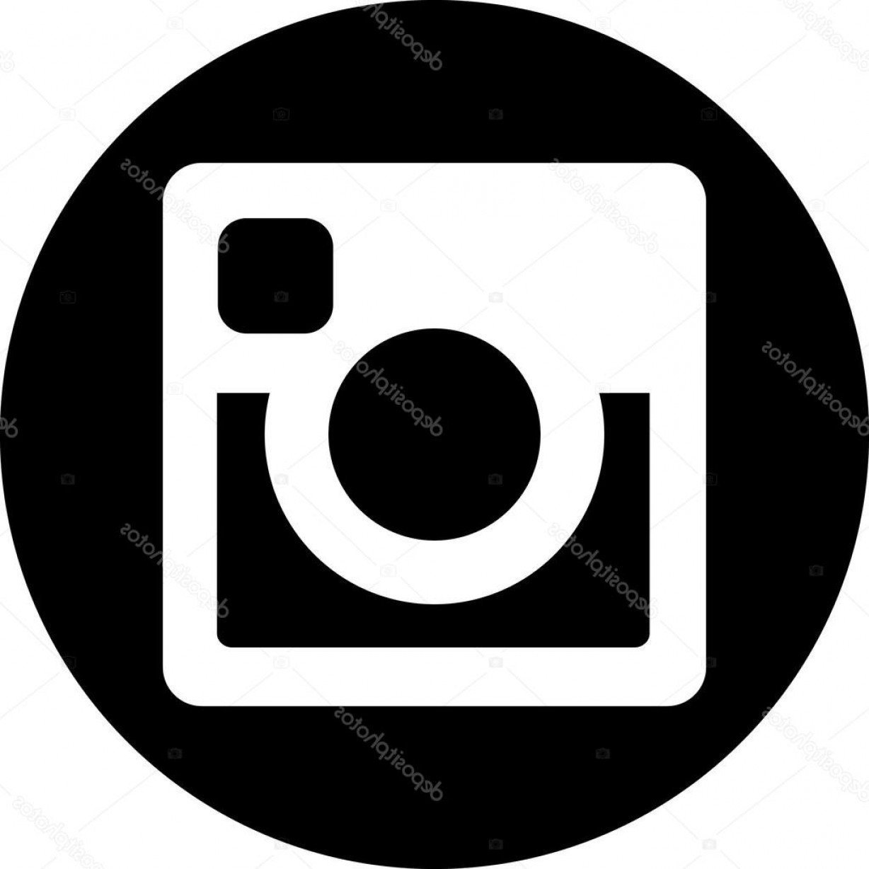 1228x1228 White Instagram Icon Vector Cqrecords