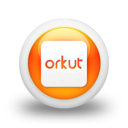 256x256 Logo, Orkut, Square Icon Glossy Orange Orb Social Media Icon