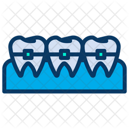 256x256 Orthodontics Icon Of Colored Outline Style