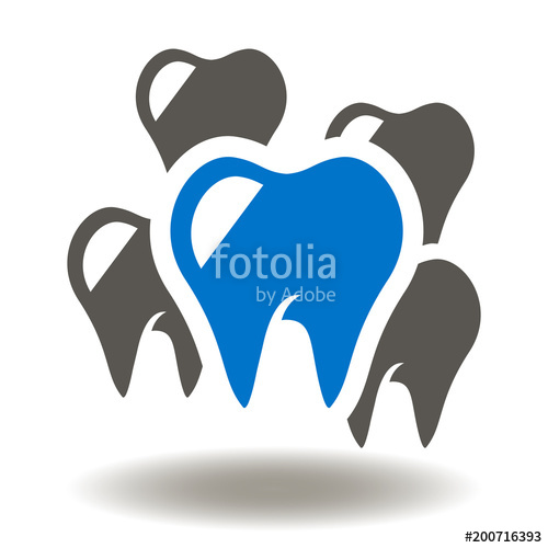 500x500 Teeth Icon Vector Dental Clinic Illustration Tooth Logo