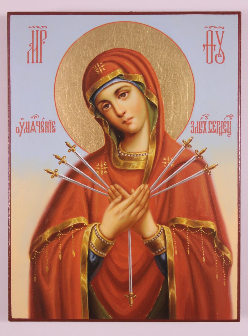 794x1074 Mother Of God Softener Of Evil Hearts Russian Orthodox Icon Etsy