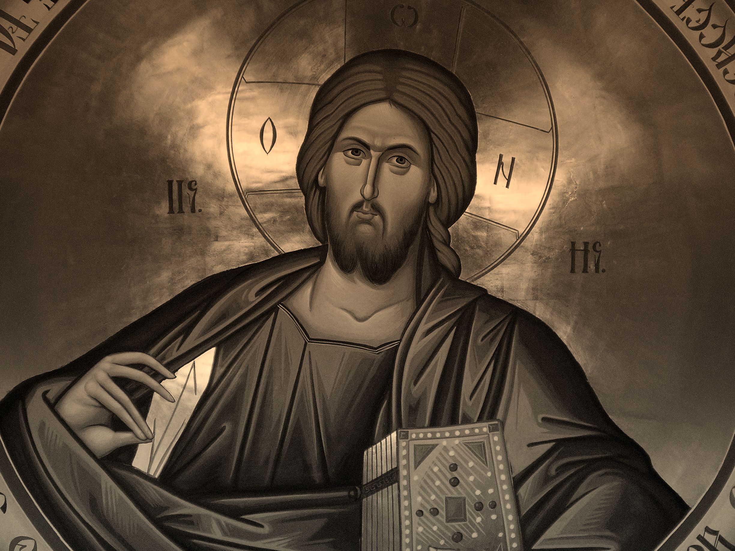 2449x1837 Orthodox Icon, Jesus Christ