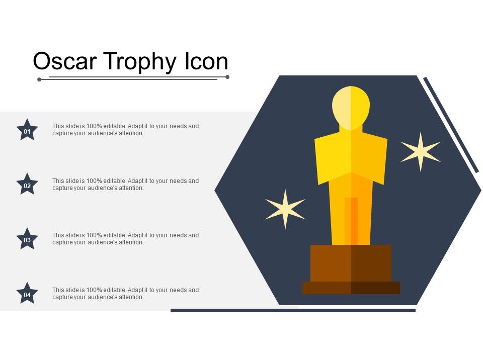 960x720 Oscar Trophy Icon Powerpoint Templates Download Ppt Background