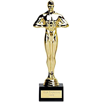 355x355 Trophy Icon Oscar Resin On Marble Base Free Engraving Upto