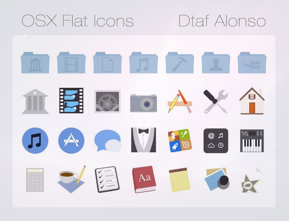 Osx Flat Icons 968x740 Osx Flat Icons