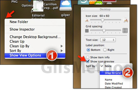 570x371 How To Align Mac Os Desktop Icons To The Grid