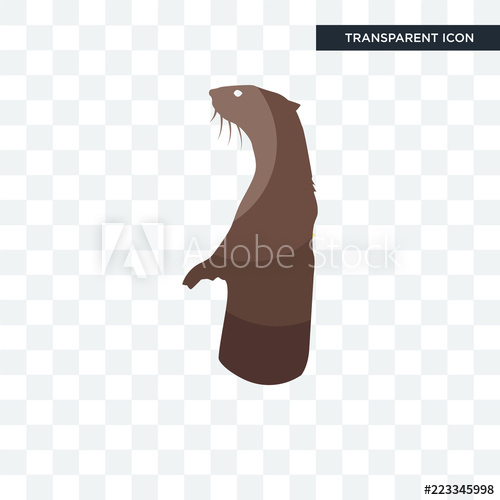 500x500 Otter Vector Icon Isolated On Transparent Background, Otter Logo