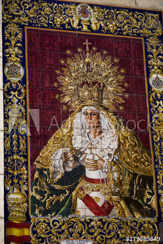 334x500 Icon Of Our Lady On The Wall In Old Jerusalem Israel