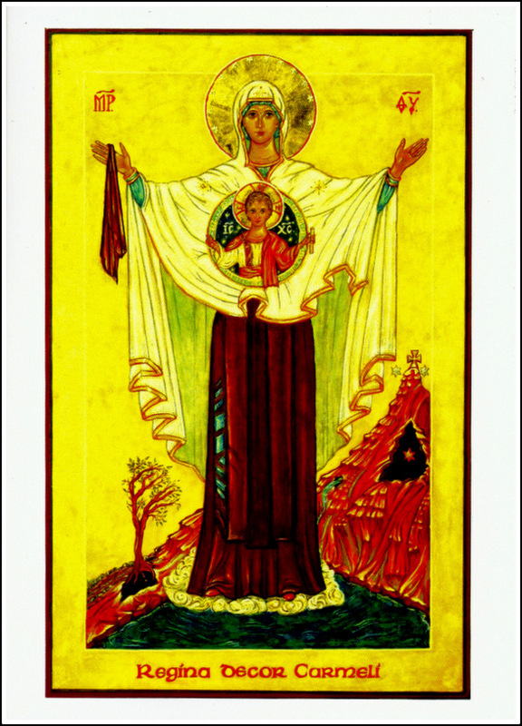 576x800 Our Lady Of Mount Carmel Icon Card