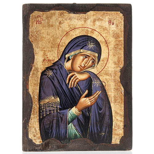 500x500 Our Lady Of Sorrows Icon, Greece, Silkscreen Printing Online