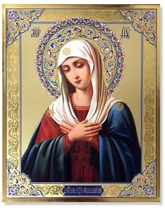 239x300 Wooden Russian Orthodox Catholic Icon Our Lady Of Sorrows Icon