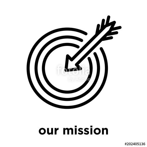 500x500 Our Mission Icon Isolated On White Background Stock Image