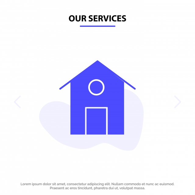 640x640 Our Services Home House Building Solid Glyph Icon Web Card Tem