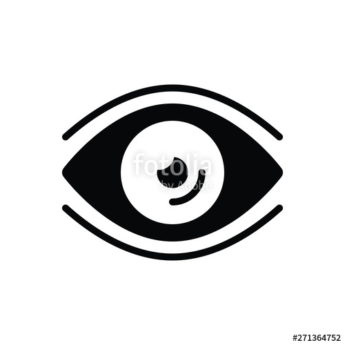 500x500 Black Solid Icon For Eye Vision Stock Image And Royalty Free