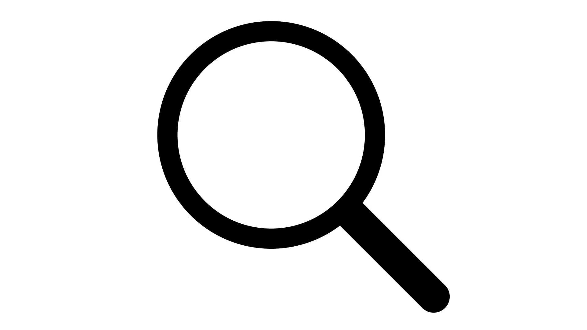 1920x1080 Magnifying Glass Search Icon In And Out Animation Loop Black