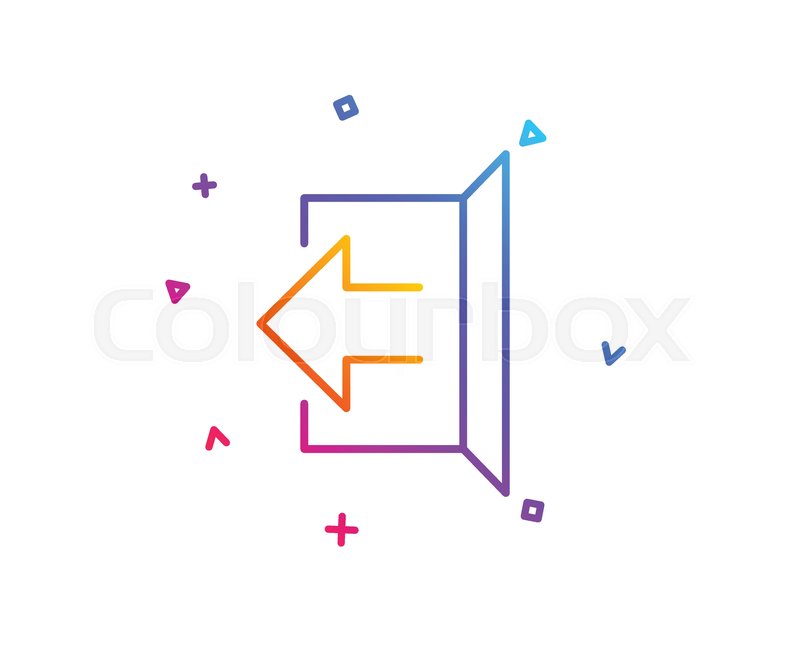 800x647 Logout Arrow Line Icon Sign Out Stock Vector Colourbox