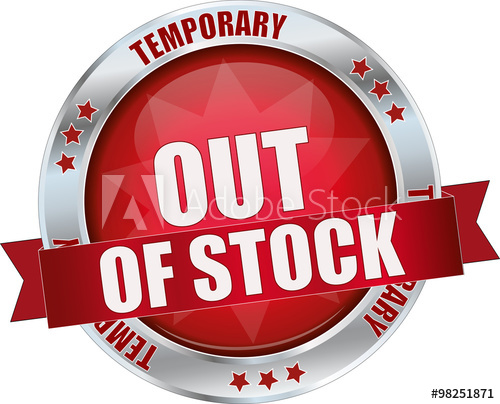 500x404 Out Of Stock Realistic Modern Round Glossy Vector