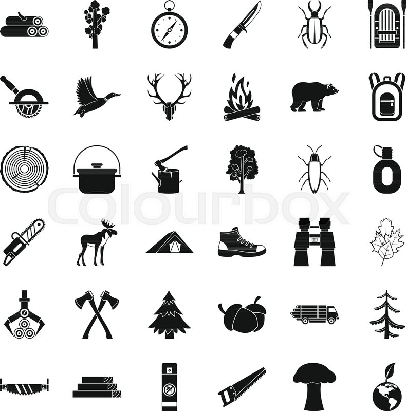 790x800 Outdoor Icons Set Simple Style Of Stock Vector Colourbox