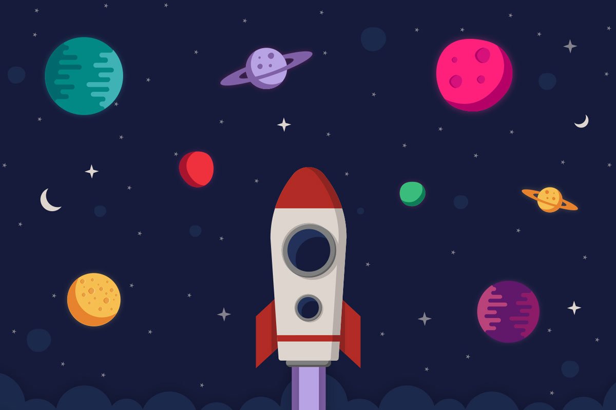 Free Space Vector Icon Set 1200x800 Free Space Vector Icon Set