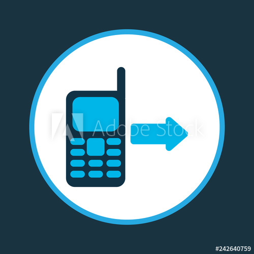 500x500 Outgoing Icon Colored Symbol Premium Quality Isolated Call