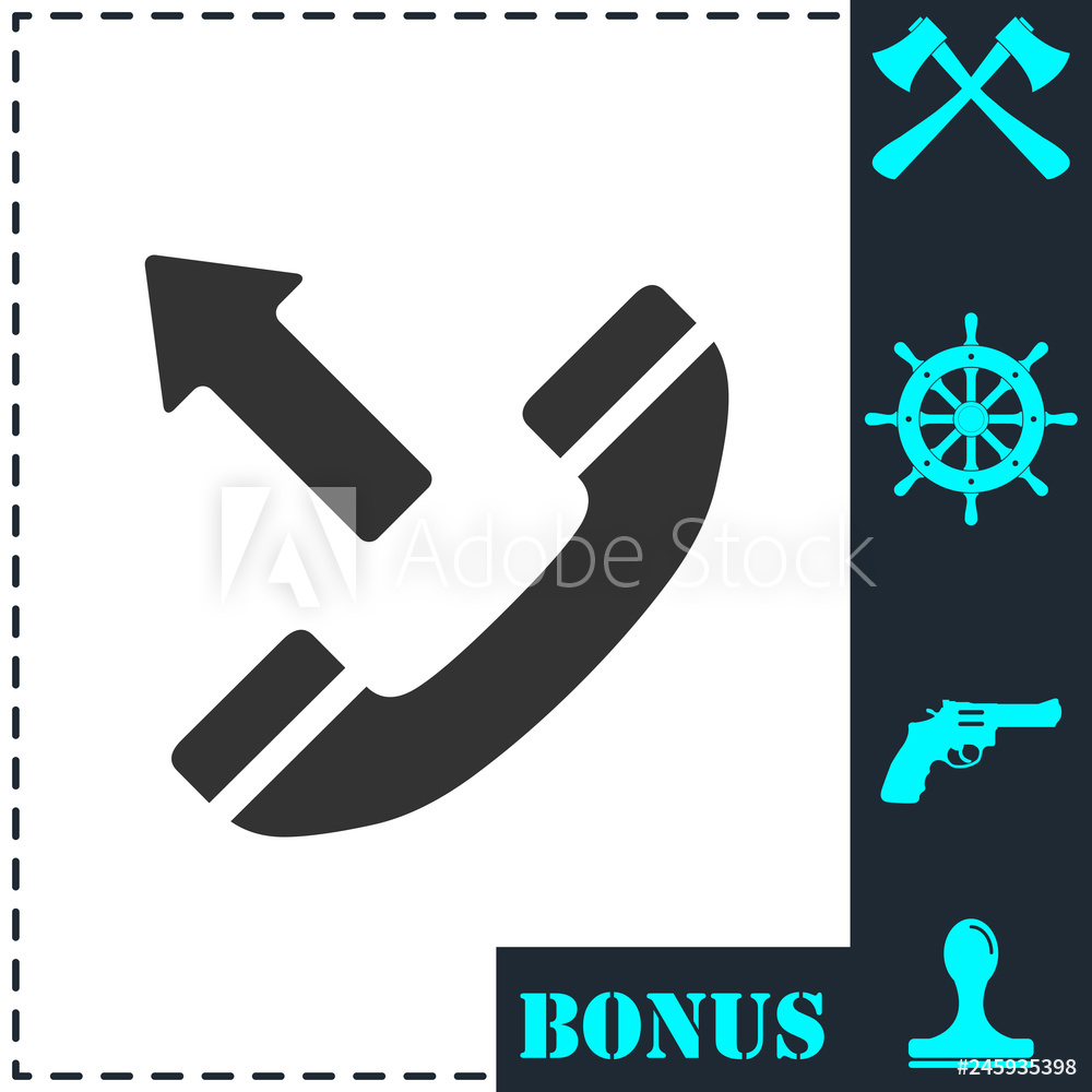 1000x1000 Photo Art Print Phone Call Outgoing Icon Flat Europosters